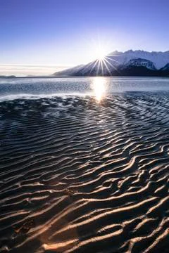 Low Tide Sunset Stock Photos
