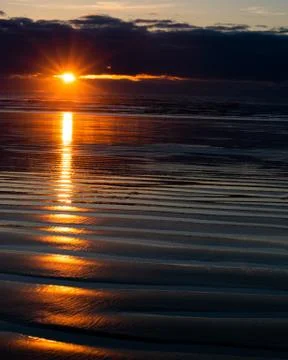 Low Tide Sunset Stock Photos