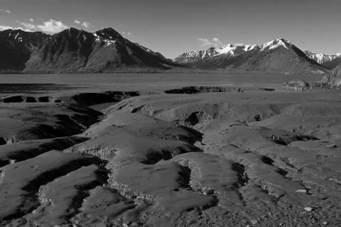 Low tide on the turnagain arm Stock Photos