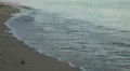 Low tide water waves at beach HD Footage