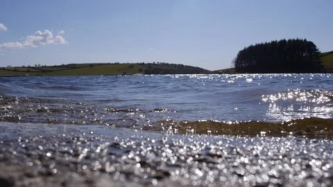 Low view across the lake Stock Footage 87684482