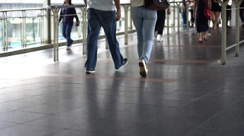 Low View of peoples walking Stock Footage 68731677