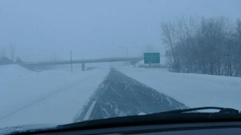 Low visibility on freeway Stock Footage 103869835