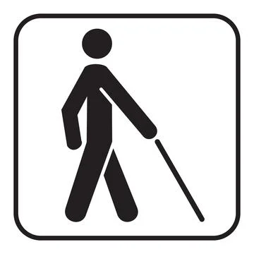Low vision access map symbol, national park pictogram Stock Illustration
