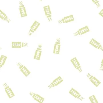 Low voltage cables glyph vector seamless pattern Stock Illustration