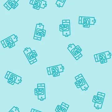 Low voltage line vector seamless pattern Illustrazione stock