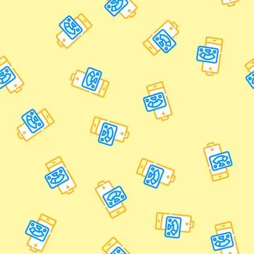 Low voltage vector seamless pattern Illustrazione stock