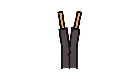 Low voltage wire cable color icon animation Stock Footage 326100517