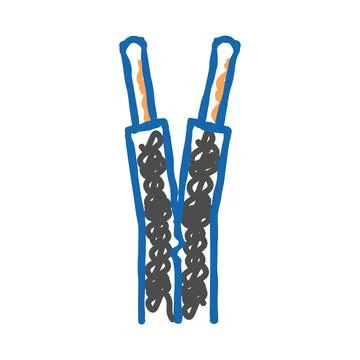 Low voltage wire cable icon doodle illustration Stock Illustration