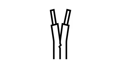 Low voltage wire cable line icon animation Stock Footage 326136790