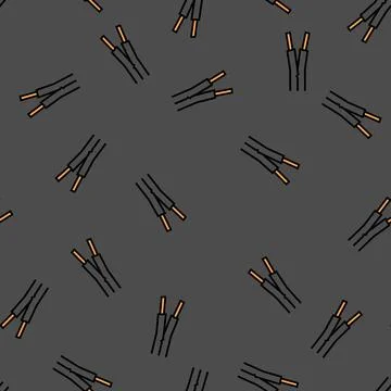 Low voltage wire cable vector seamless pattern Stock Illustration