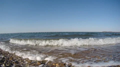 Low water bridge. Video stock 220545491