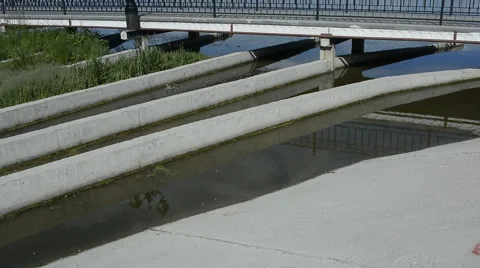 A Low Water Dam Stock Footage 64959789