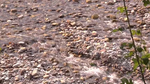 Low water level and small waterfall - 390 Stock Footage 311019540