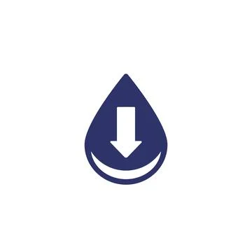 Low water level icon, vector sign 库存插图