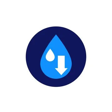 Low water level icon for web and apps 库存插图