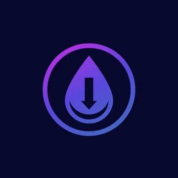 Low water level vector icon 库存插图