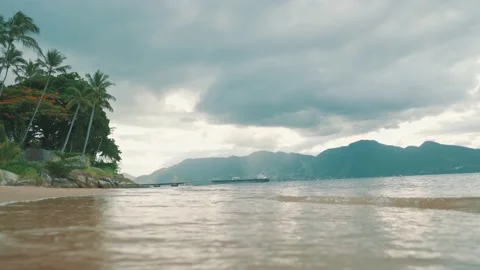 Low waves at the beach Stock Footage 149507828