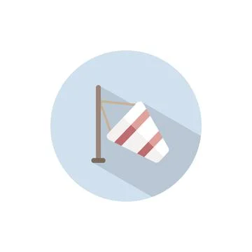 Low wind. Flat icon on a circle. Weather vector illustration Illustrazione stock