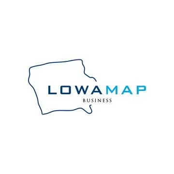 Lowa Map Icon Logo Design Template Stock Illustration