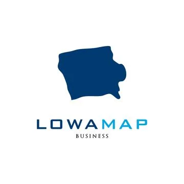Lowa Map Icon Logo Design Template Stock Illustration