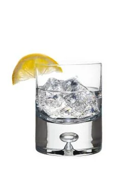 Lowball with lemon Stock Photos