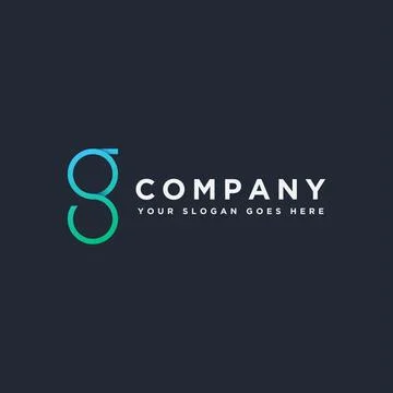 Lowcase letter G infinity logo icon vector template on dark background Stock Illustration
