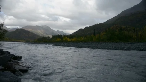 Lowe River in Valdez, AK Stock Footage 117217306