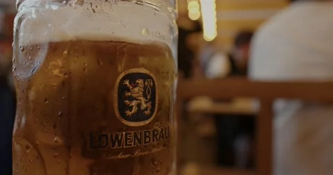 Lowenbrau's beer Stock Footage 221846455