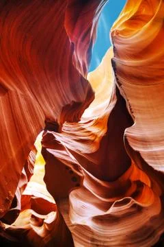 Lower Antelope Canyon view near Page, Arizona Stock Photos