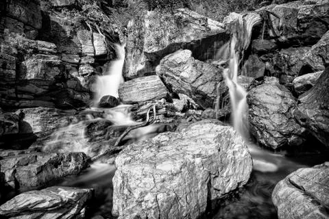 Lower Apikuni Falls Stock Photos