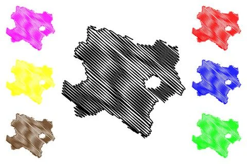 Lower Austria map vector Illustrazione stock