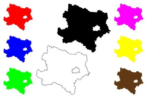 Lower Austria (Republic of Austria) map vector illustration, scribble sketch Low Illustrazione stock