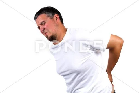 Lower back pain Stock Photos