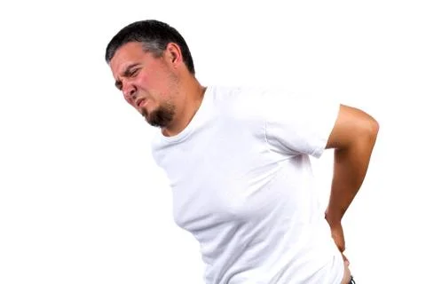 Lower back pain Stock Photos
