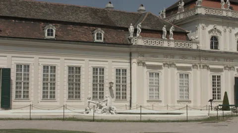 Lower Belvedere 4K - Medium Wide Shot - Vienna Video stock 39208534