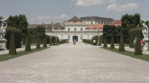 Lower Belvedere 4K - Medium Wide Shot - Vienna Video stock 39216490