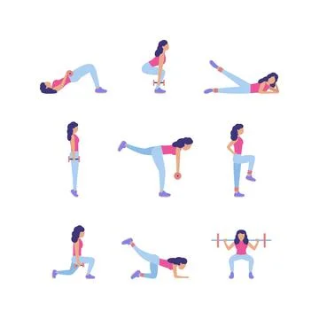 Lower body workout Stock Illustration