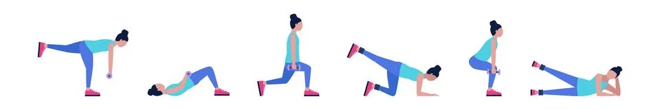 Lower Body workout Stock Illustration