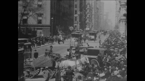 Lower Broadway (1902) Video stock 31127260
