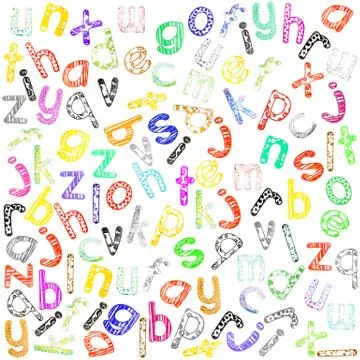 Lower case alphabet Foto stock
