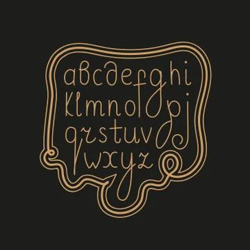 Lower case font Stock Illustration