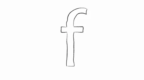 Lower Case Latter f Cartoon Style Real sketching Stock Footage 39714318