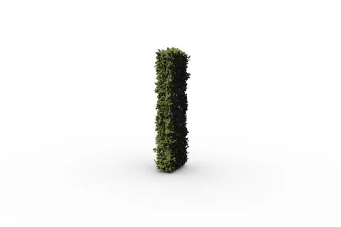 Lower case letter l made of leaves Stock Illustration