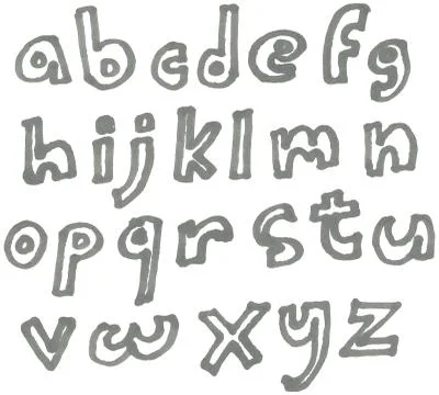Lower case marker alphabet Stock Illustration