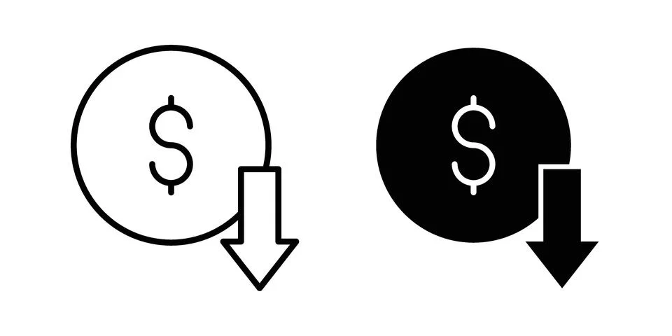 Lower cost icon for web projects Stock Illustration
