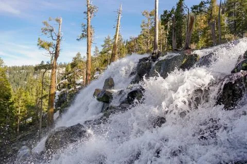 Lower Eagle Falls in Emerald Bay State Park, Lake Tahoe, California 写真素材