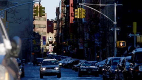 Lower East Side at Dawn Stock Footage 86209741
