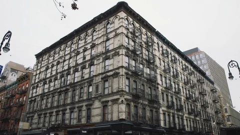 Lower East Side Facades Stock Footage 86324722