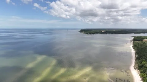 Lower eastern shore near Machipongo Virginia Chesapeake Bay 스톡 동영상 280447962